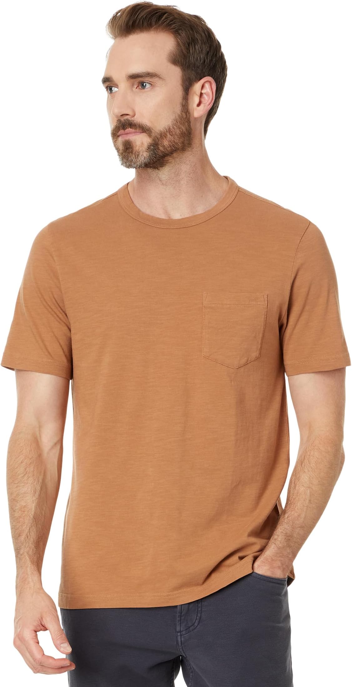 

Футболка Faherty Sunwashed Pocket Tee, бронзовый