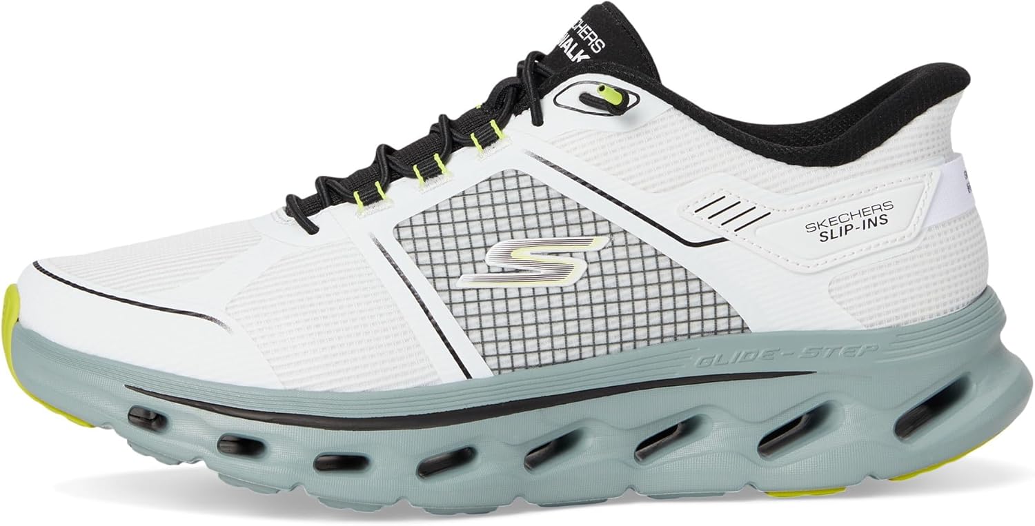 Мужские кроссовки Skechers Go Walk Glide Step 2.0 с легким надеванием от Zalor, белый/черный — фото 4