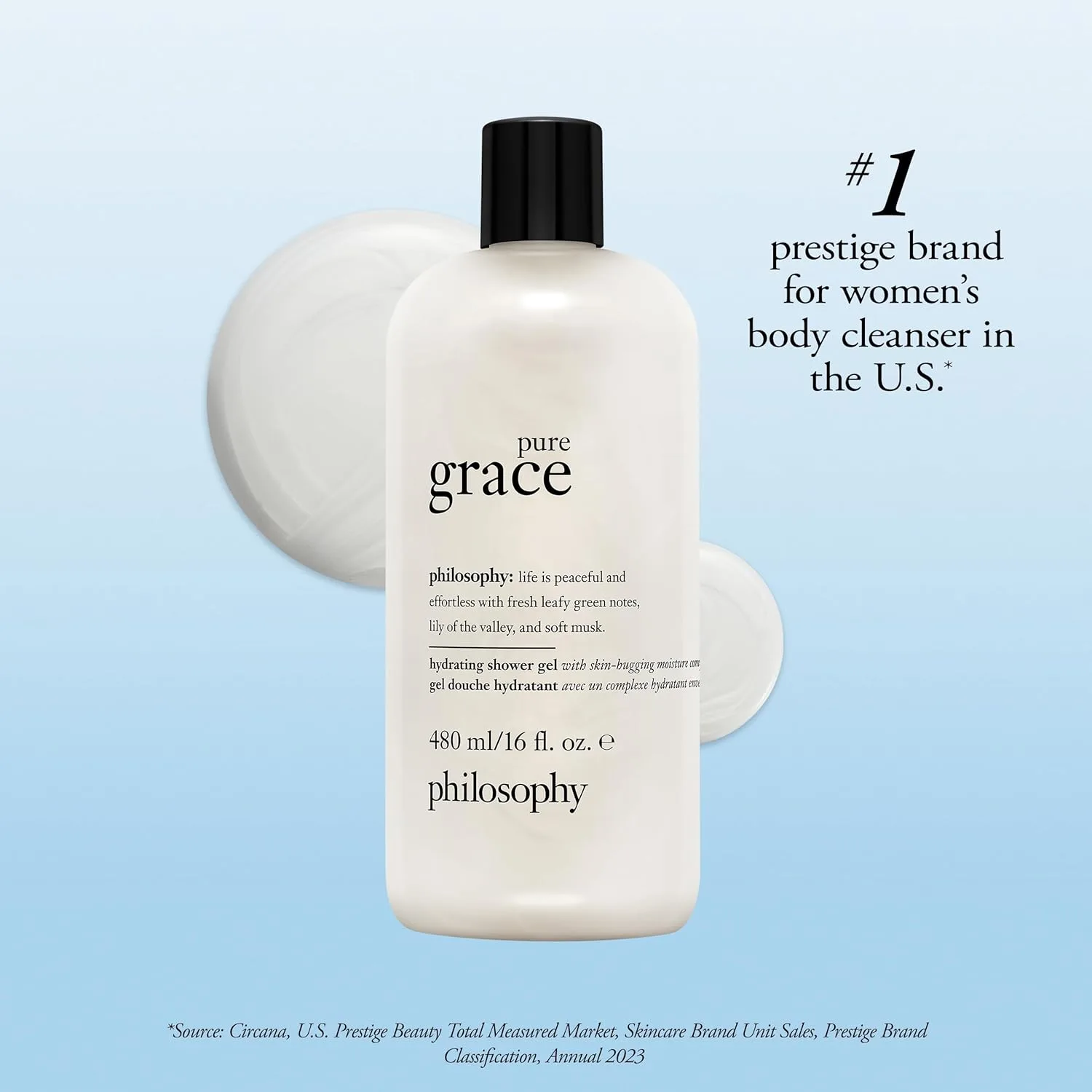 Увлажняющий гель для душа Philosophy Pure Grace - эффективно очищает, успокаивает и смягчает сухую кожу - веганская формула, не тестируется на животных., White — фото 3