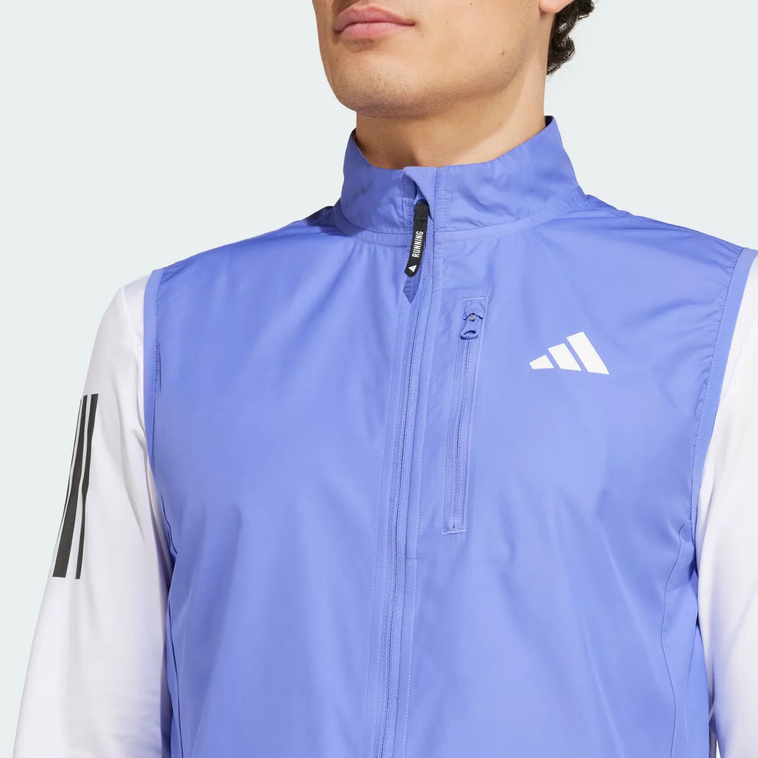Жилет мужской на молнии Adidas фиолетовый — фото 4