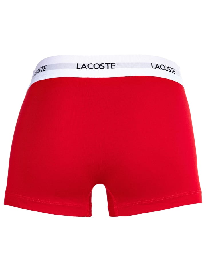 Трусы боксеры Lacoste, цвет rot/blau/schwarz — фото 3