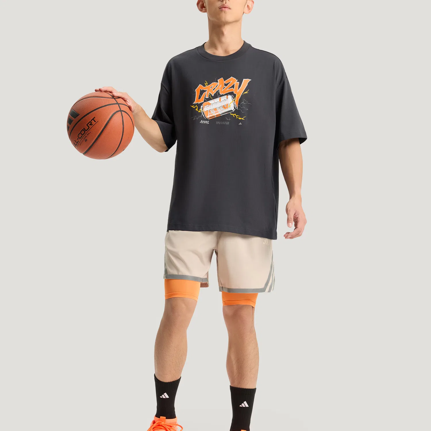 Футболка баскетбольная мужская Adidas, Dark Gray — фото 4