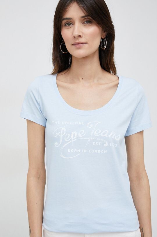 

Хлопковая футболка Mery Pepe Jeans, синий