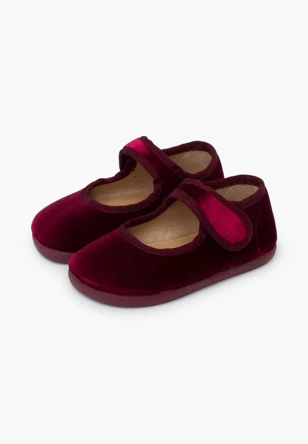 Туфли-балетки Merceditas barefoot tira adherente baby shoes Pisamonas, бордовый — фото 2