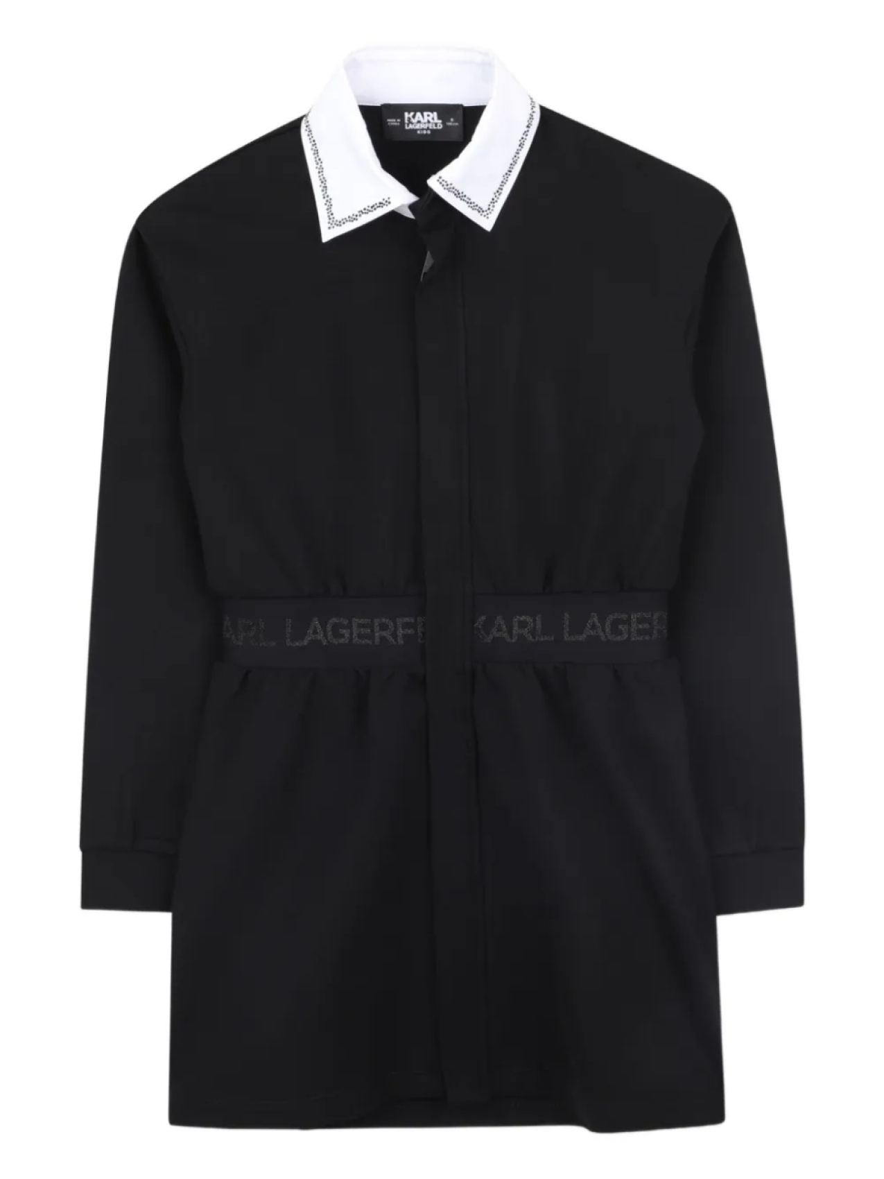 

Karl Lagerfeld Kids платье-рубашка с завязками, черный