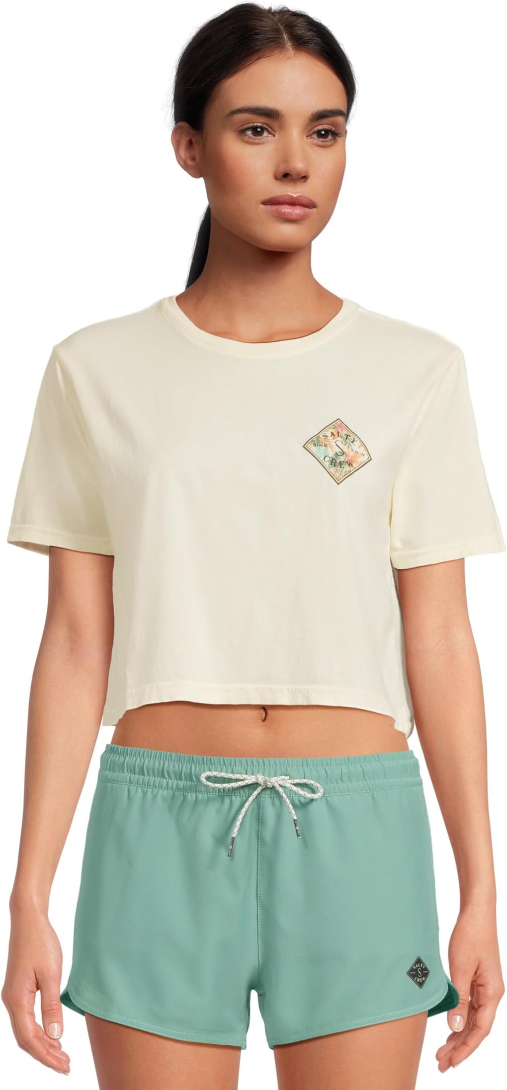 

Футболка Salty Crew Tippet Fill Crop Tee, цвет Off White