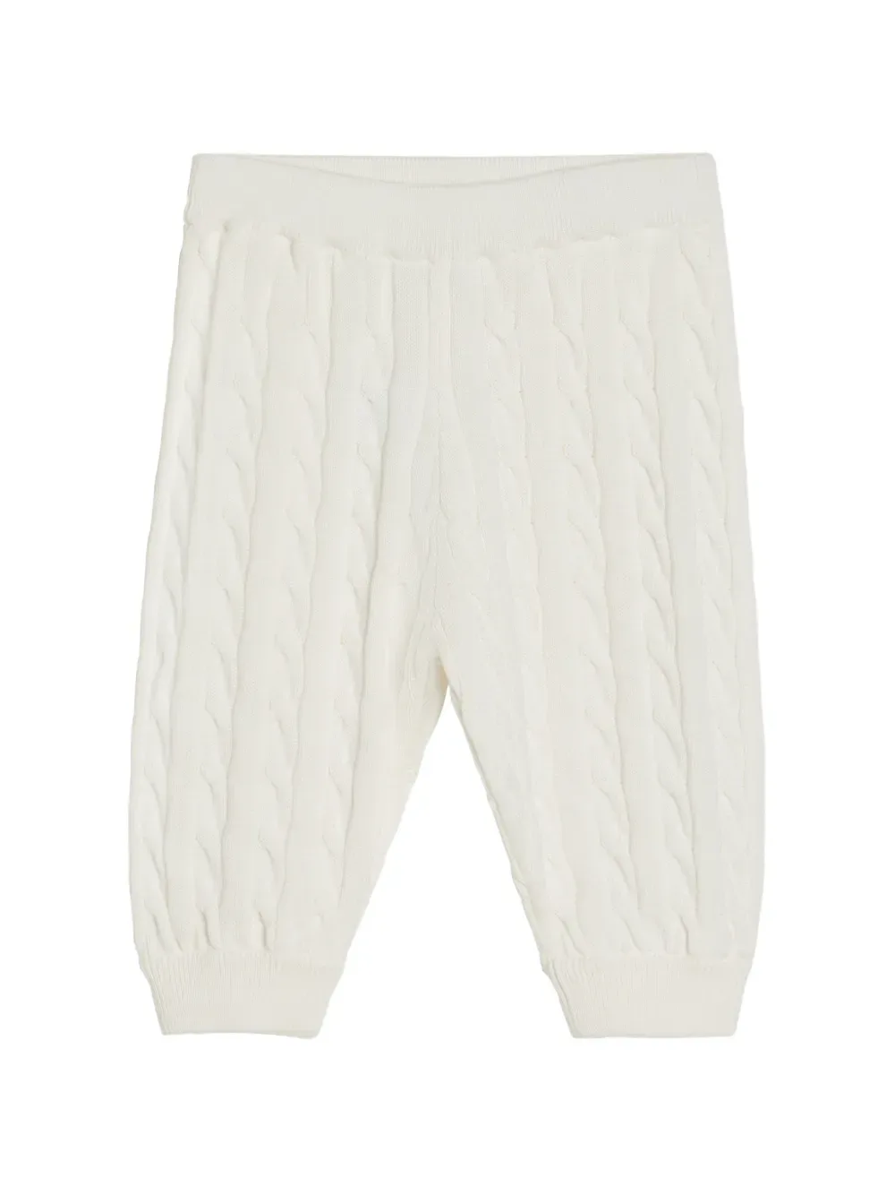 Брюки Baby Bernie фактурной вязки Brunello Cucinelli Kids, белый