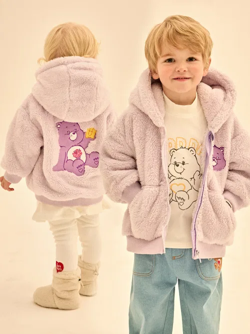 Куртка-пуховик Care Bears из полиэстера, фиолетовая