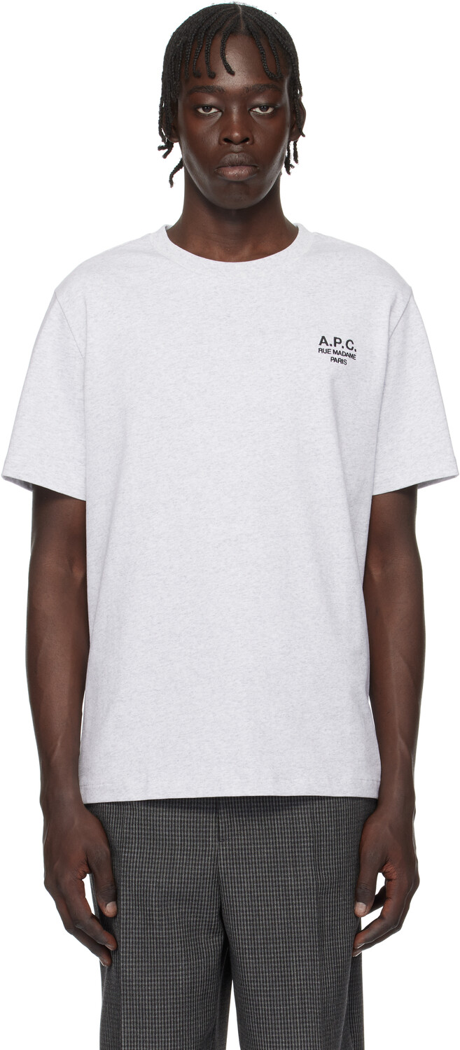 

Серая стандартная футболка «Rue adame» A.P.C., Heather grey