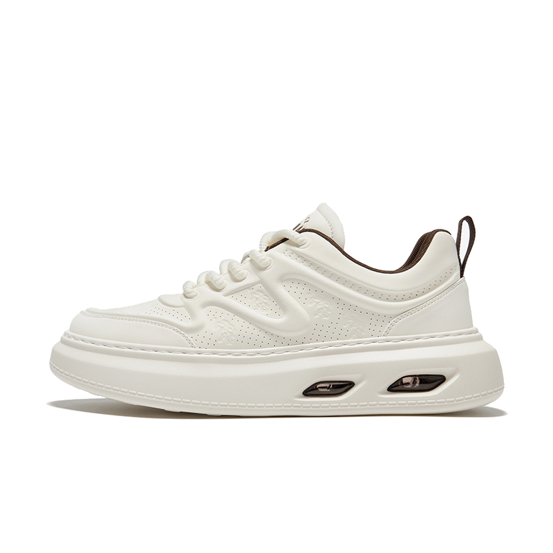 

U.S. POLO ASSN. Низкие скейтерские кросcовки мужские бело-коричневые, цвет White Brown