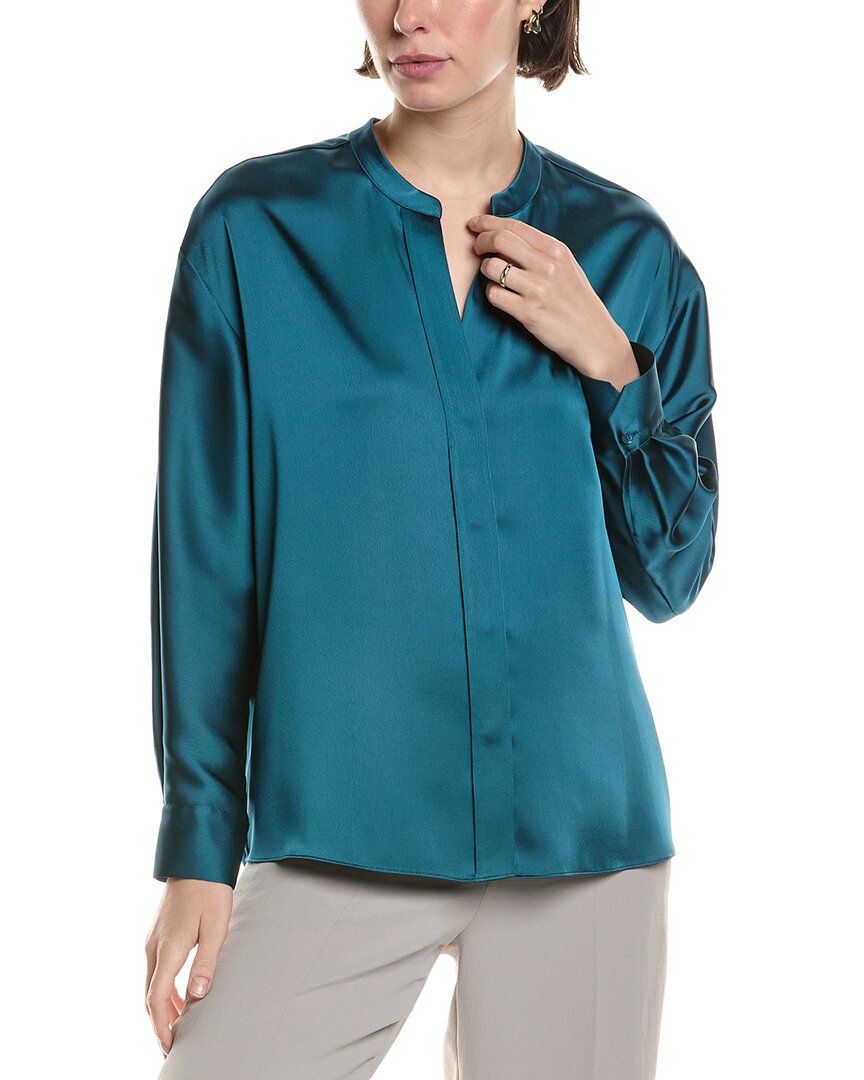 

Винс Блузка на пуговицах Vince, синий