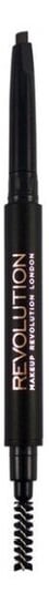 

Карандаш для бровей + кисть 01 Dark Brown Makeup Revolution, Duo Brow Definer