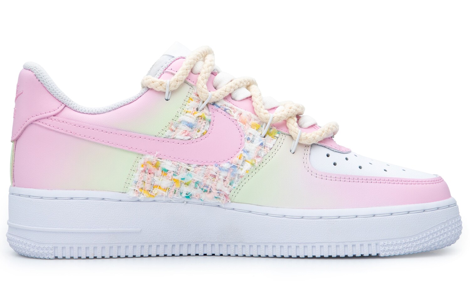 

Кроссовки для скейтбординга Air Force 1 женские с низким верхом, белый/розовый Nike