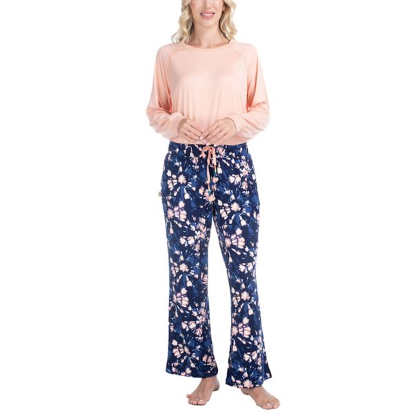 

Женский пижамный комплект Waves for Days Ocean Pacific, цвет peach tie dye