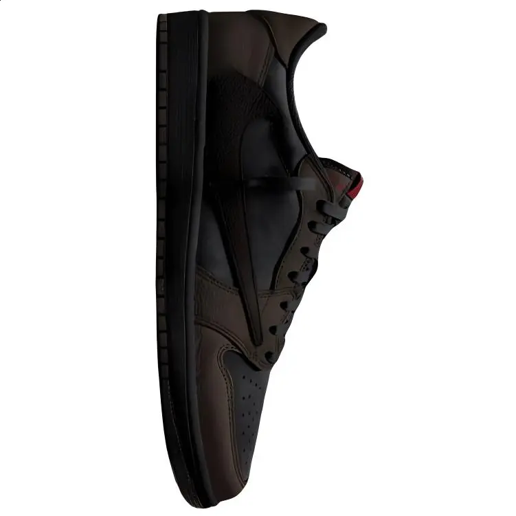 Кроссовки Travis Scott Air Jordan 1 Vintage Basketball Shoes Men Low-top Black/Brown, черный/коричневый — фото 3