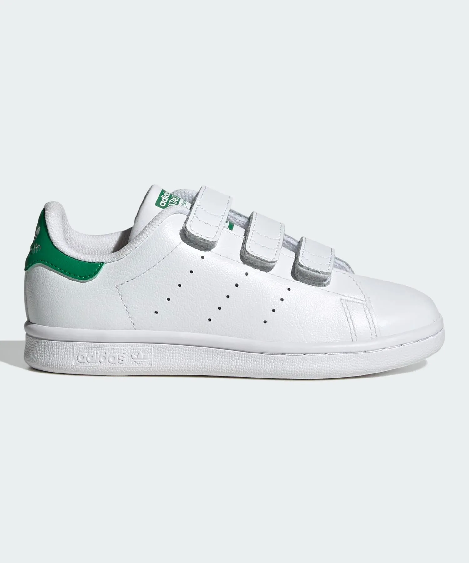 Детские кроссовки с тремя липучками Stan Smith adidas Originals белые