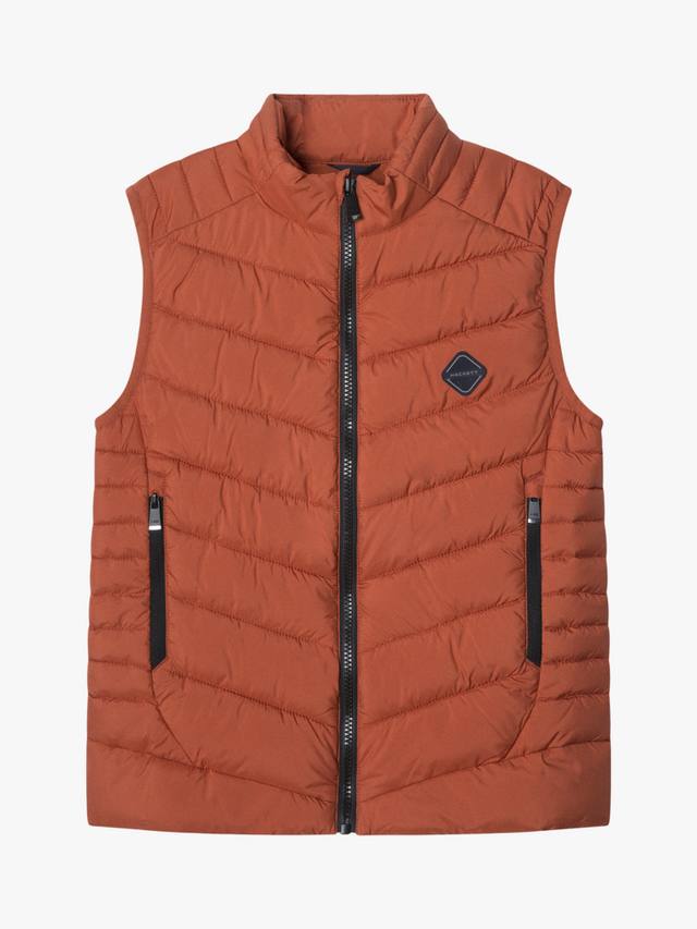 

Детский утепленный жилет с высоким воротником Hackett London, Burnt Ochre Orange