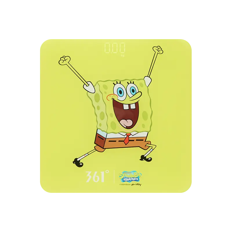

Весы напольные электронные SpongeBob Collaboration для дома, точные, с зарядкой через USB 361°, spongebob with a fist