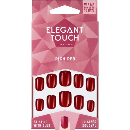

Основной цвет ногтей насыщенно-красный, 1 шт., Elegant Touch