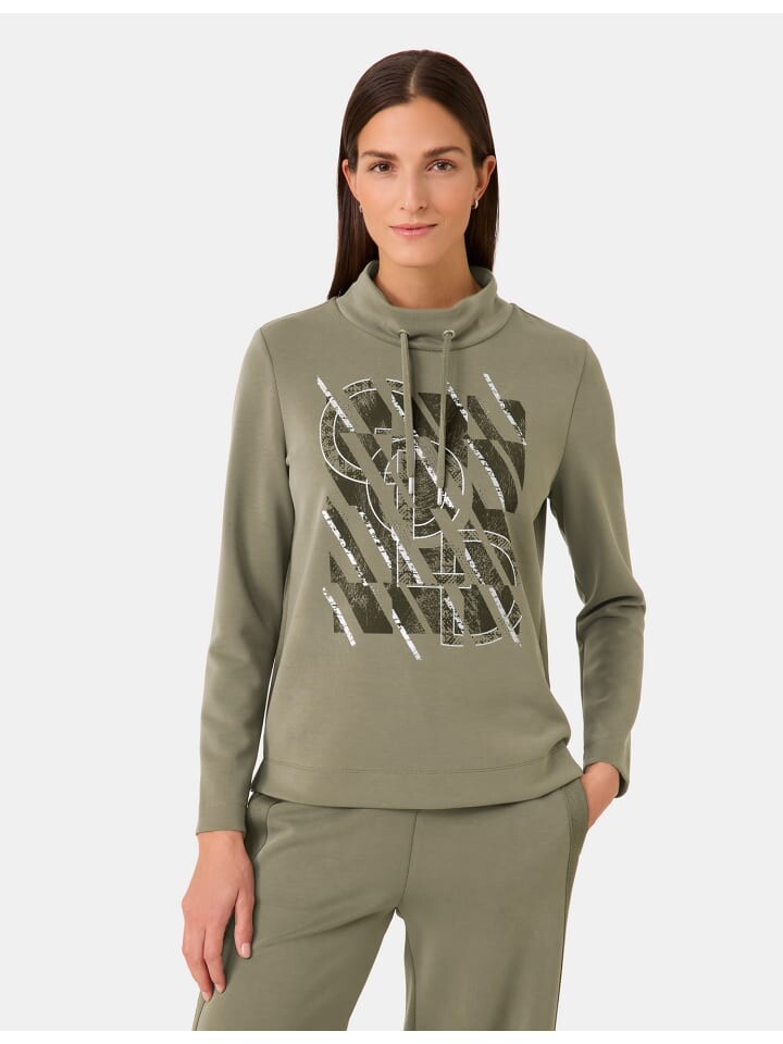 

Футболка Gerry Weber T-Shirt 1/1 Arm, цвет khaki/dark khaki/foil print