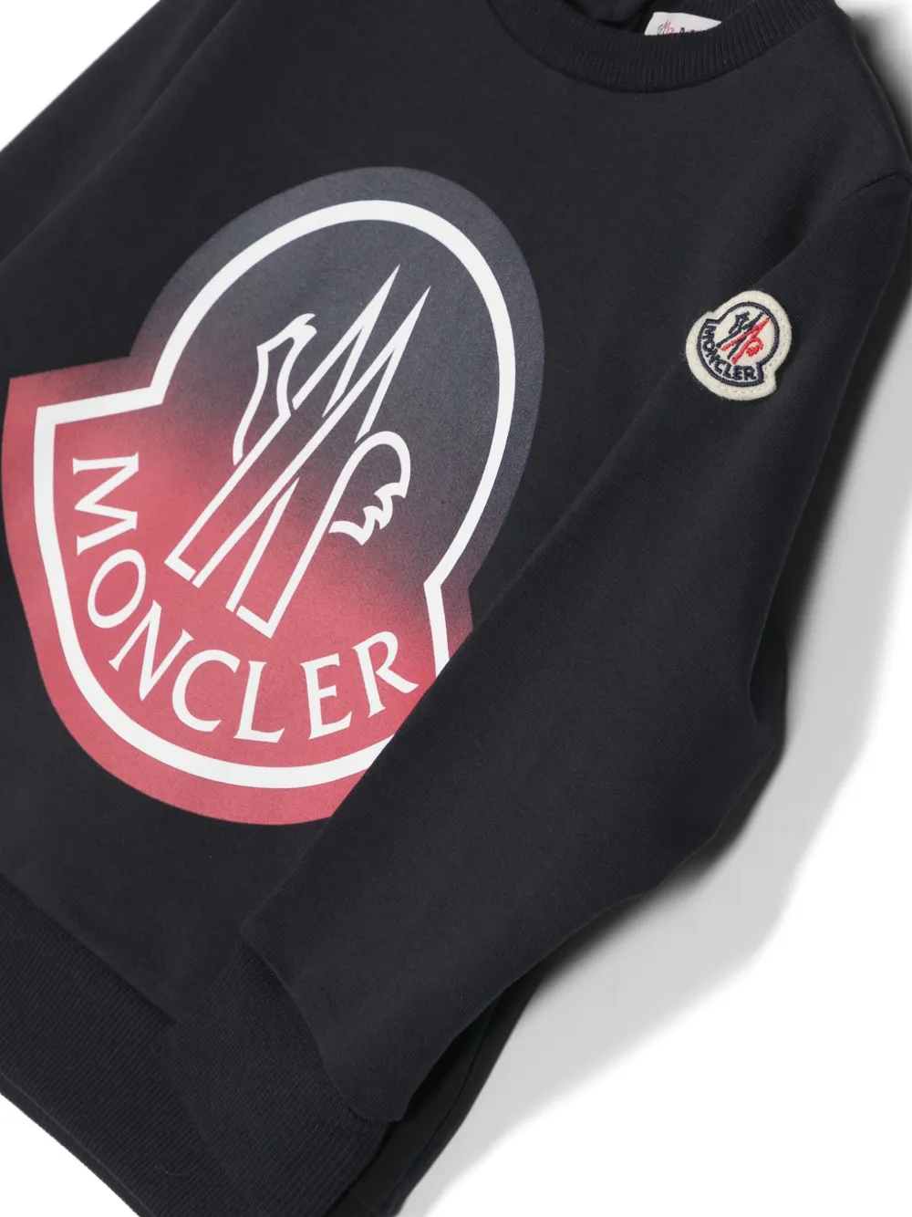 Толстовка с эффектом омбре и логотипом Moncler Enfant, синий — фото 3