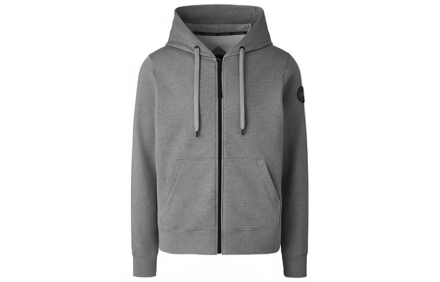

Зимняя хлопковая худи на молнии Canada Goose, серая