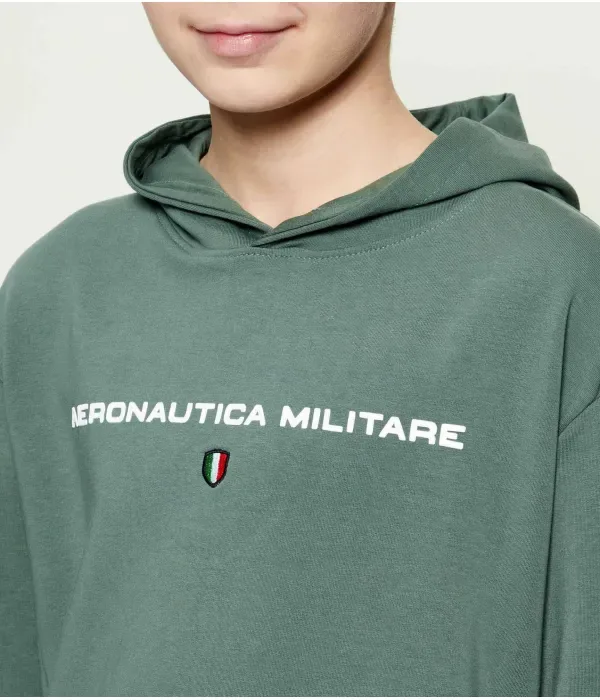 Толстовка regular fit Aeronautica Militare, зеленый — фото 4