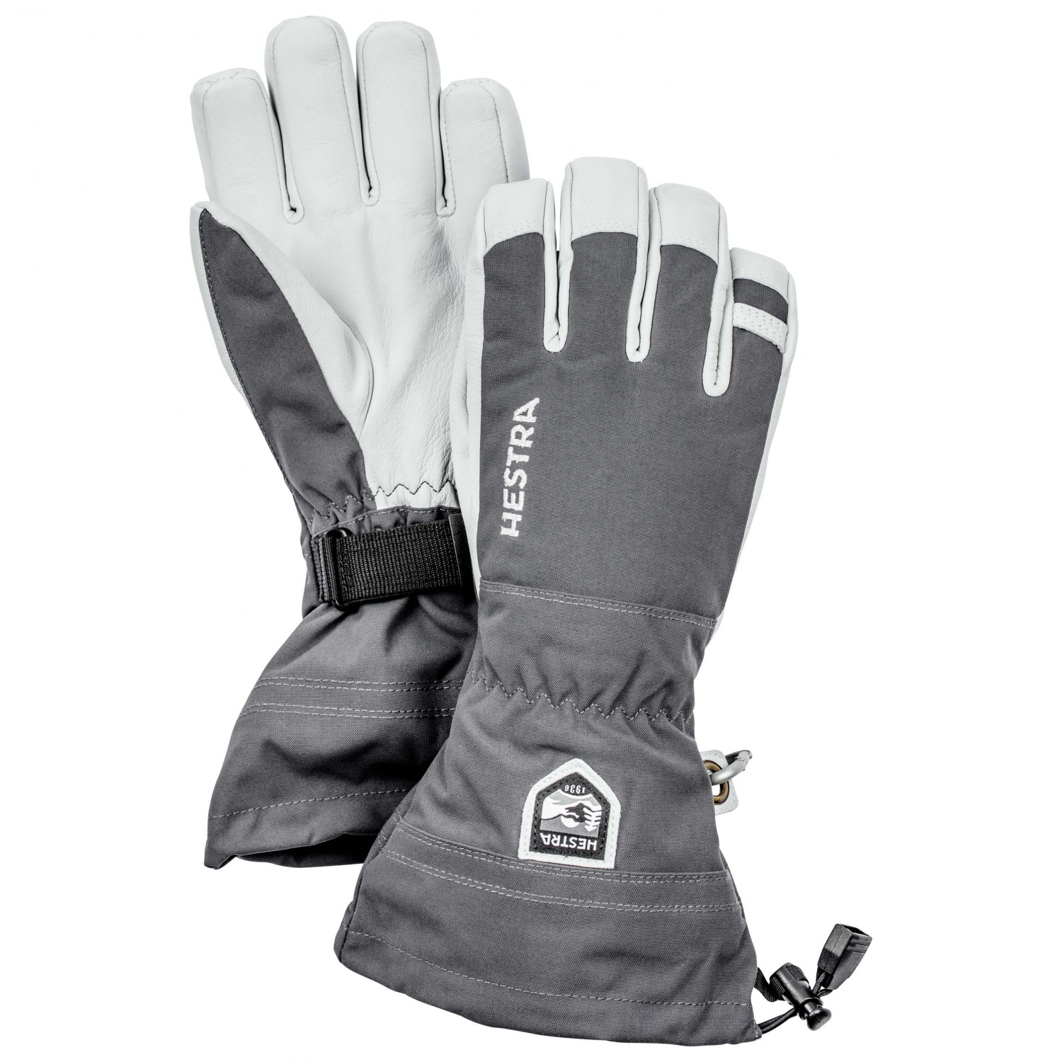 

Перчатки Hestra Army Leather Heli Ski 5 Finger, серый