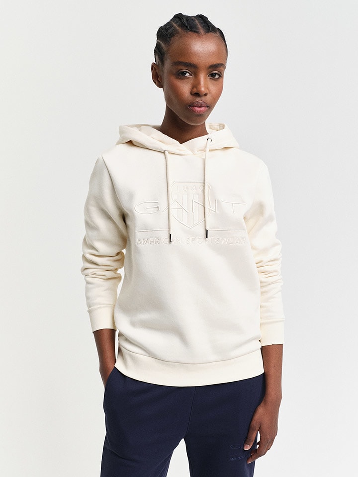 

Толстовка с капюшоном Gant, кремовый