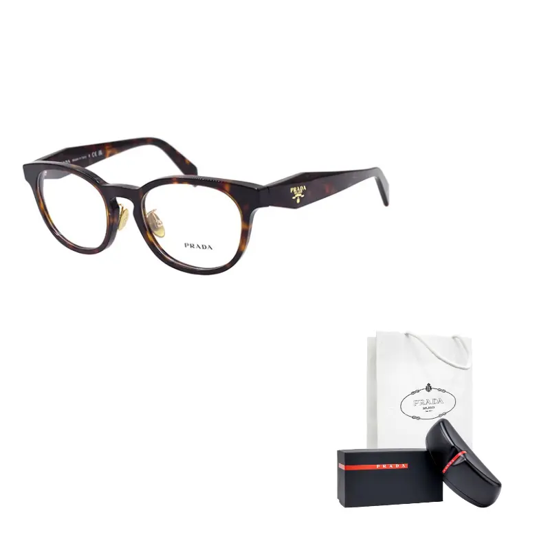 

PRADA Круглая оправа для очков Женская черепаховая, Tortoiseshell