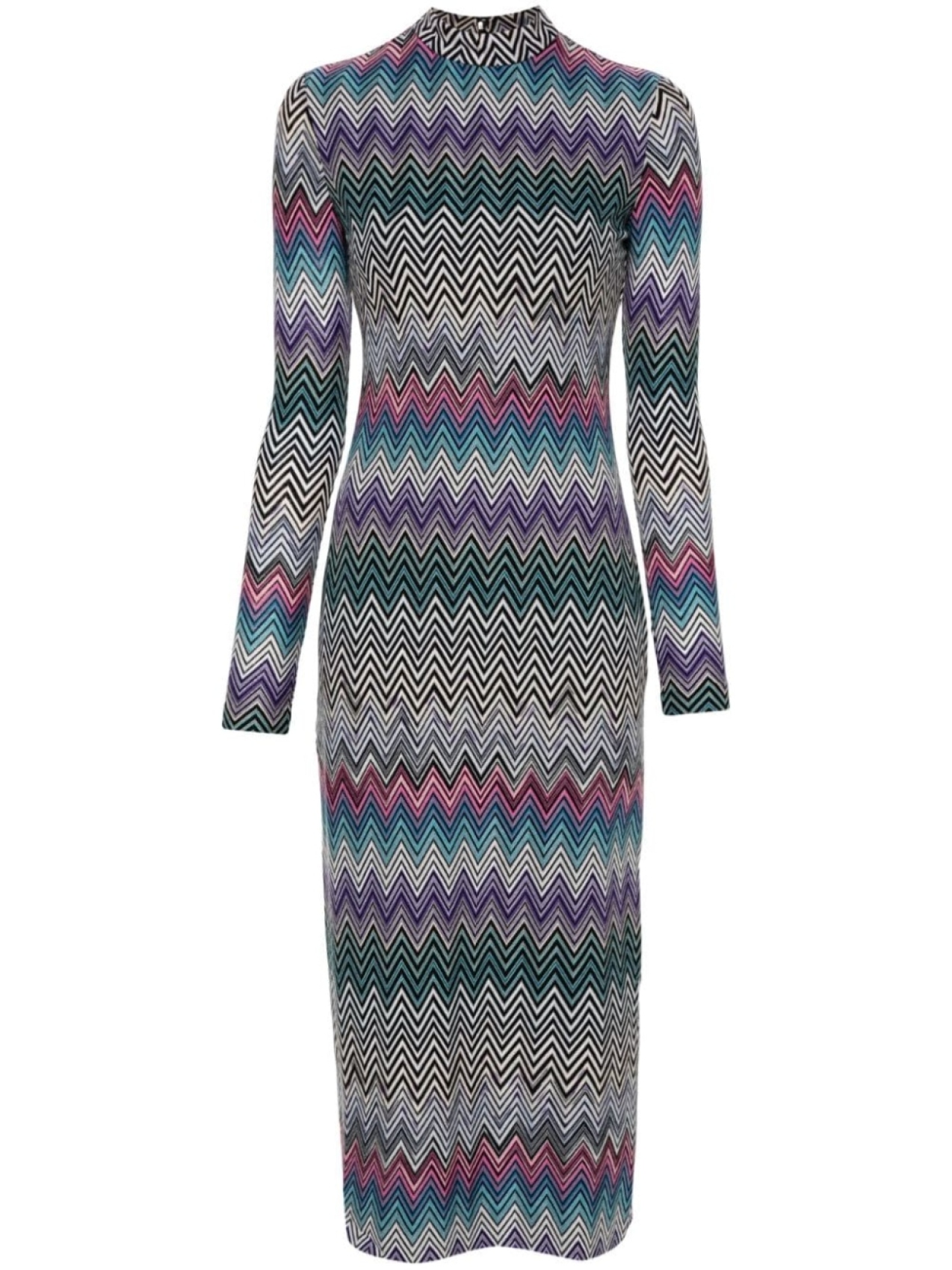 

Missoni платье миди с узором зигзаг, синий