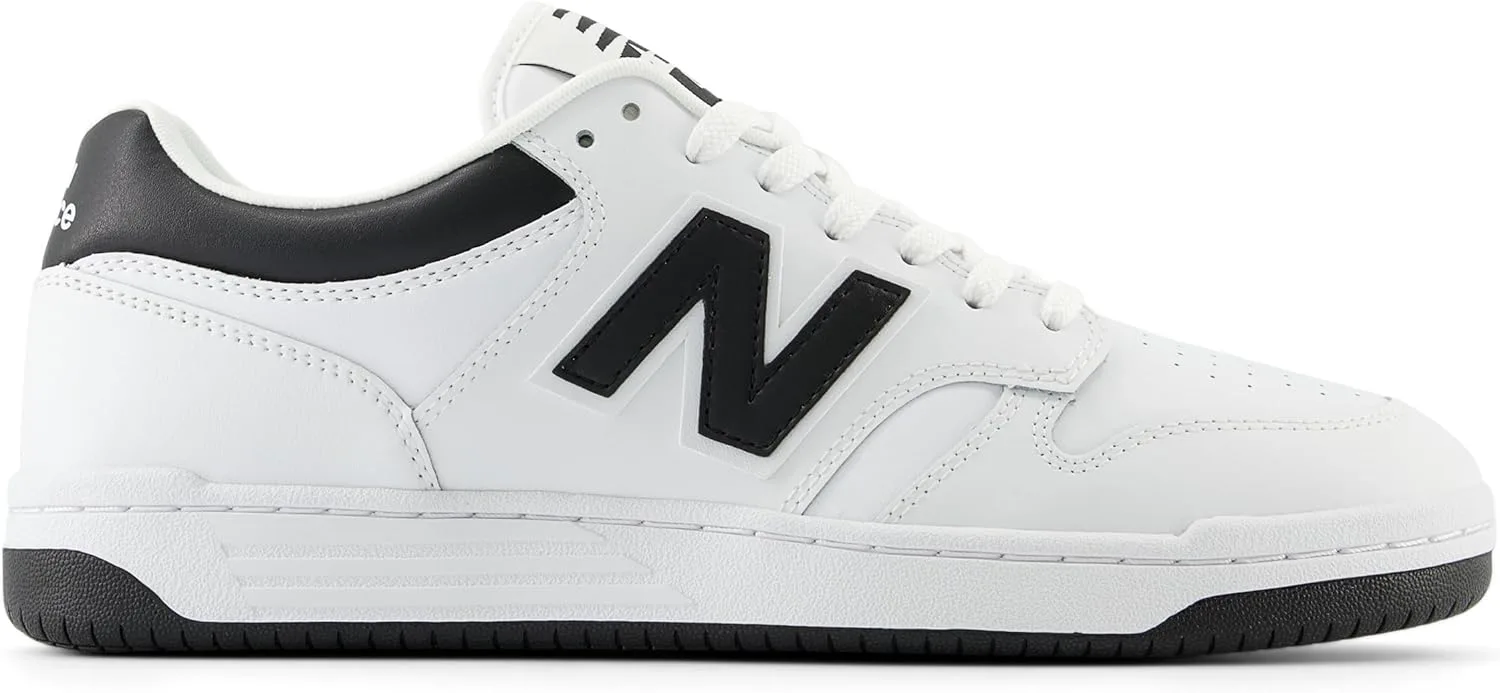 Мужские кроссовки New Balance 480 V1, белый/черный — фото 4