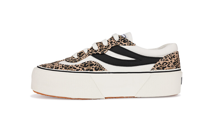 

Кроссовки SUPERGA Lifestyle Shoes Women's Low-top White/Brown, цвет Multicolor