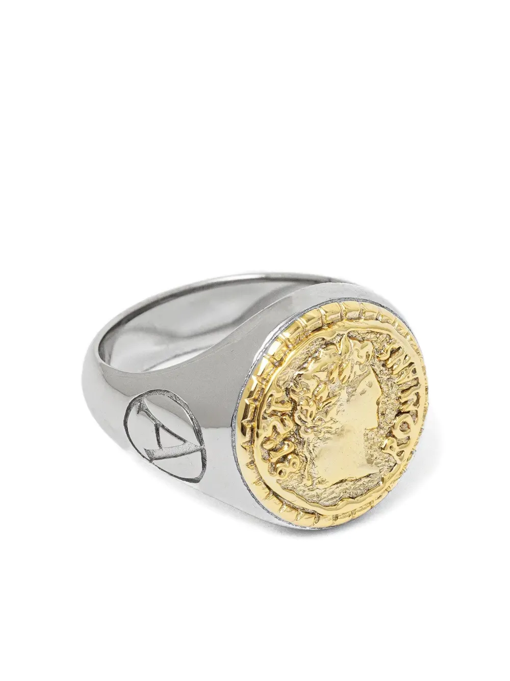 

Декорированный перстень Aries, серебряный