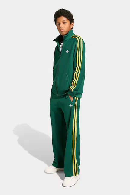 Толстовка детская на молнии Adidas Originals, зеленый — фото 4