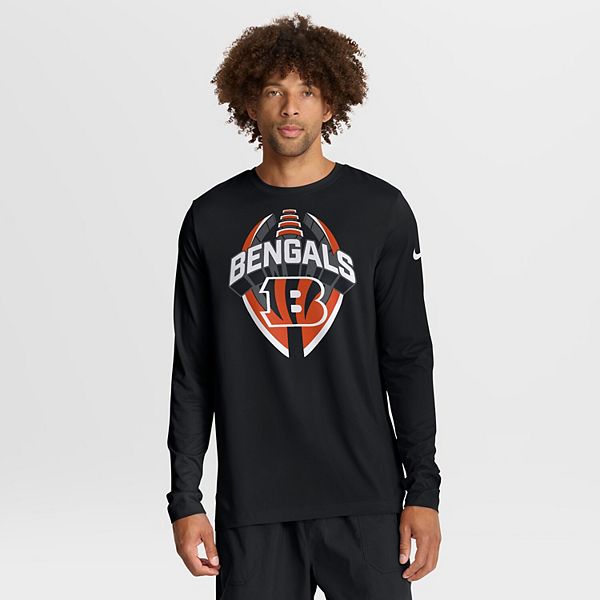 

Мужская черная футболка с длинным рукавом Cincinnati Bengals Primetime Legend Icon Performance Nike
