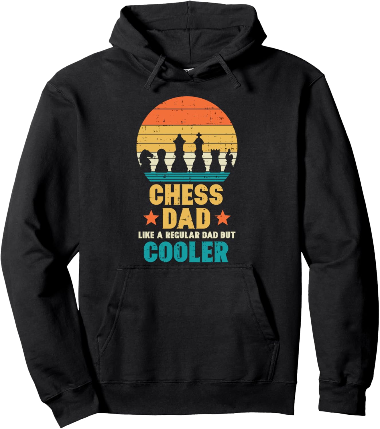 

Мужская толстовка Chess Dad Regular But Cooler Retro Fathers Day Player Chess Clothes Chess Player Gifts, черный