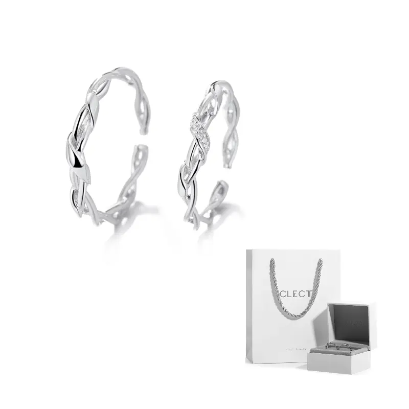 

Clect Серебряное кольцо S925 унисекс белое золото