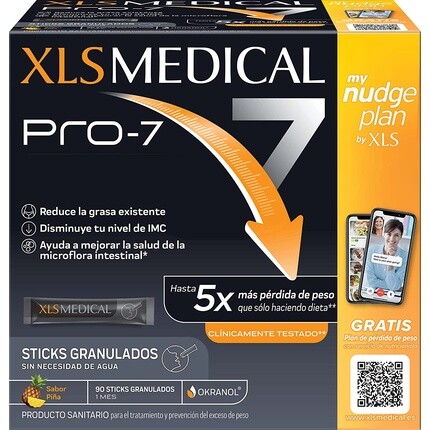 

Pro-7 7 преимуществ со вкусом ананаса, 90 палочек, Xls Medical