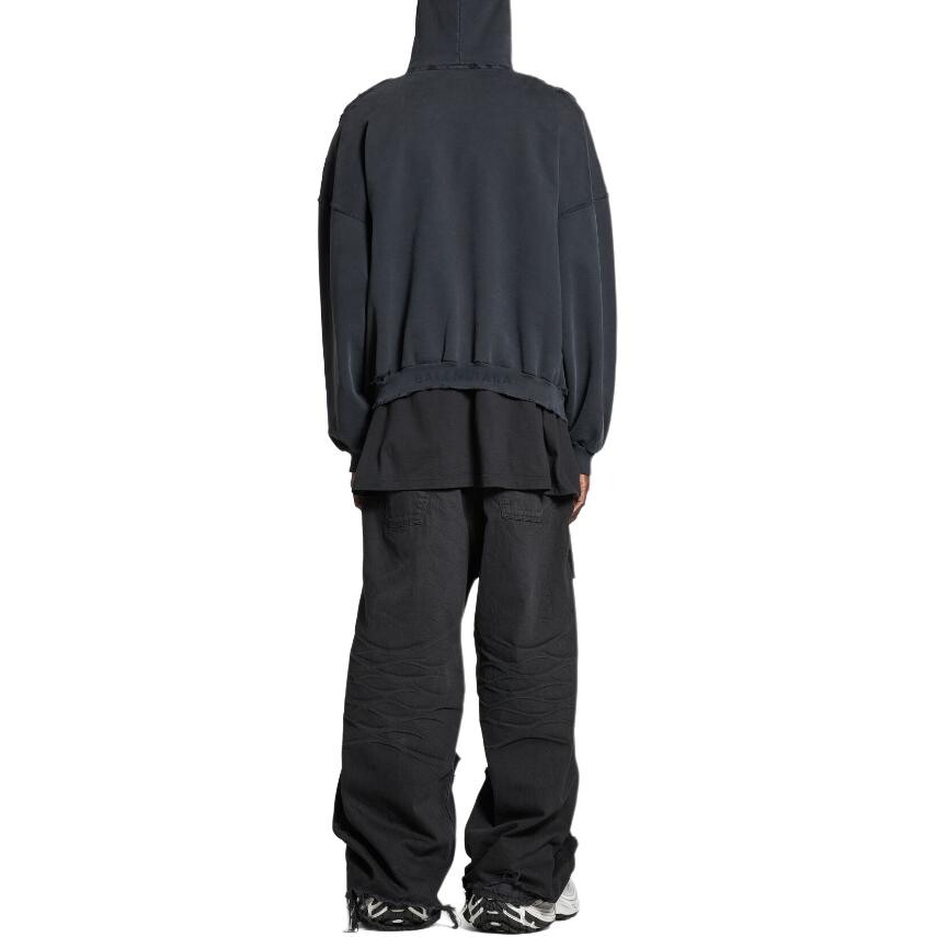 Худи Balenciaga Paris Liberty Oversized, черный — фото 4