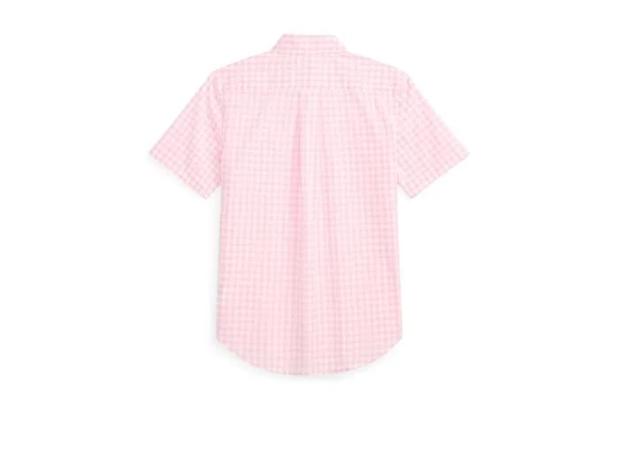 Рубашка из поплина в клетку Polo Ralph Lauren Kids, Carmel Pink/White — фото 2