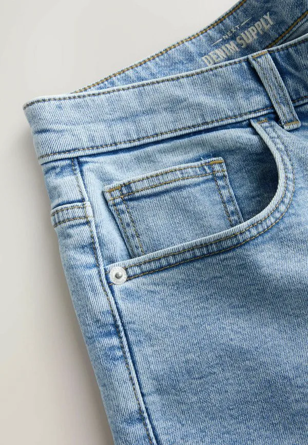 Классические эластичные джинсы свободного кроя Next, Bleach Blue Denim — фото 3
