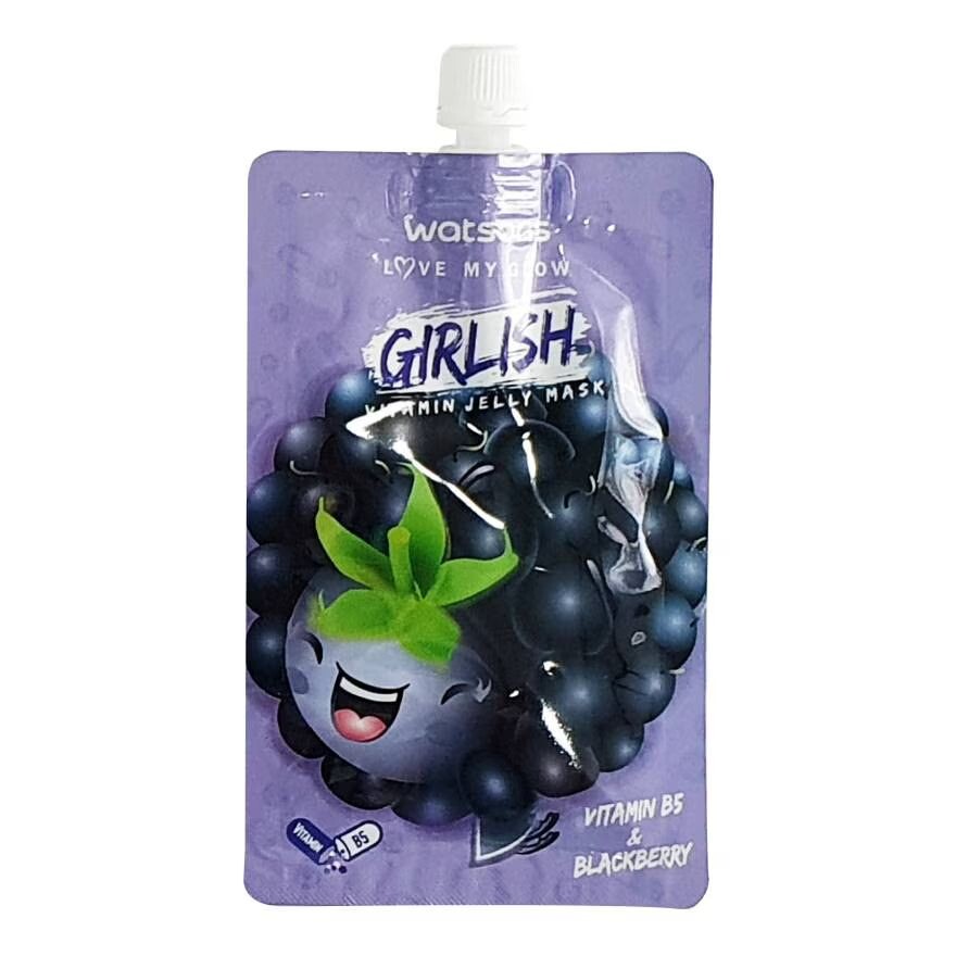 

Watsons Девичья витаминно-желейная маска B5 и ежевика, Purple Clear