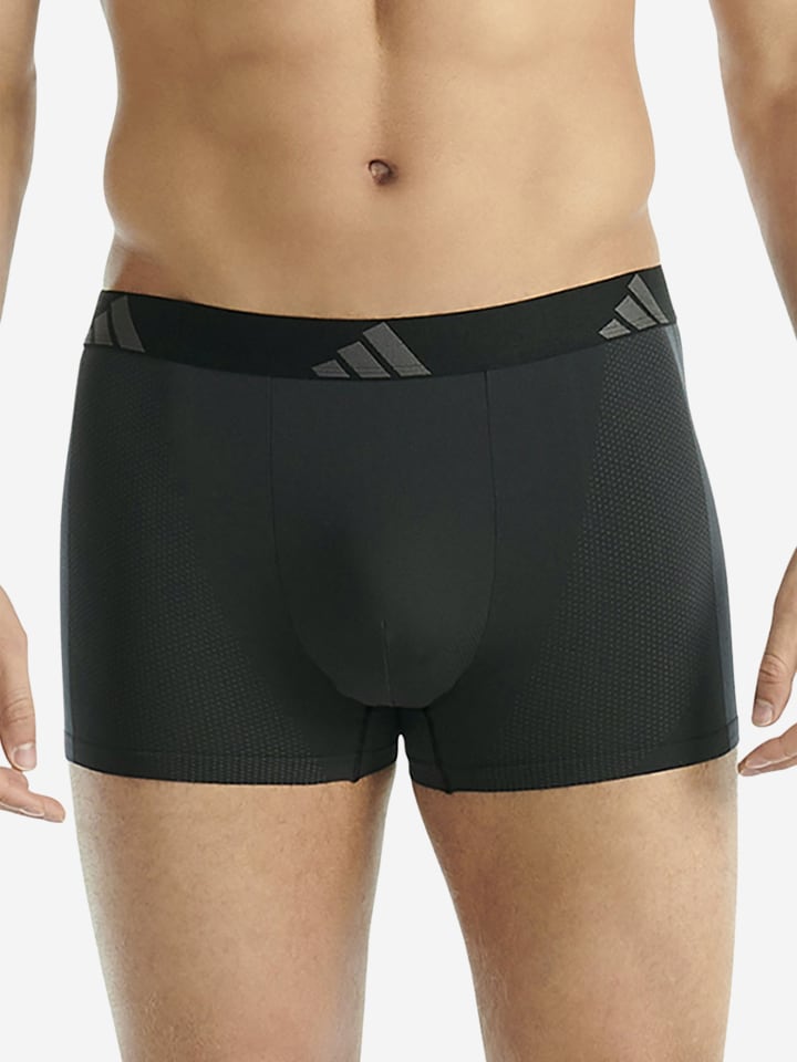 Adidas Трусы Trunk Active Micro Stretch, черные, серые — фото 3