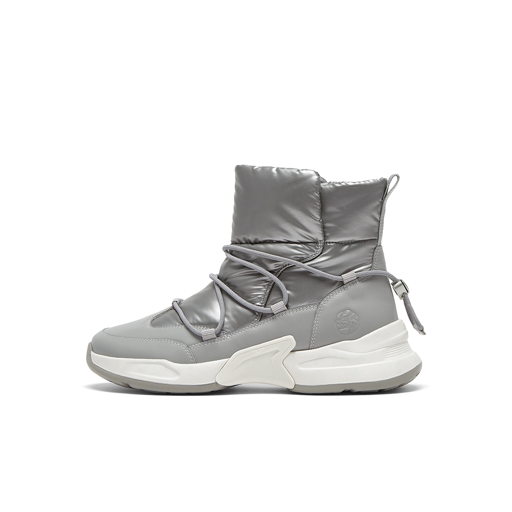 Маленькие утепленные ботильоны женские SKAP, Light Gray