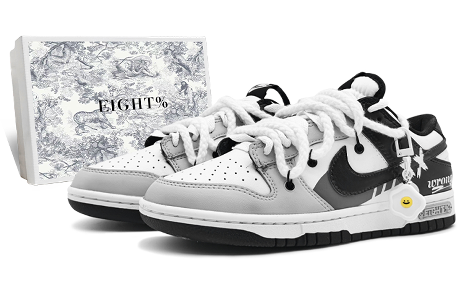 

Кроссовки Nike Dunk Skateboarding Shoes Women's Low-top Silver/Gray, серый