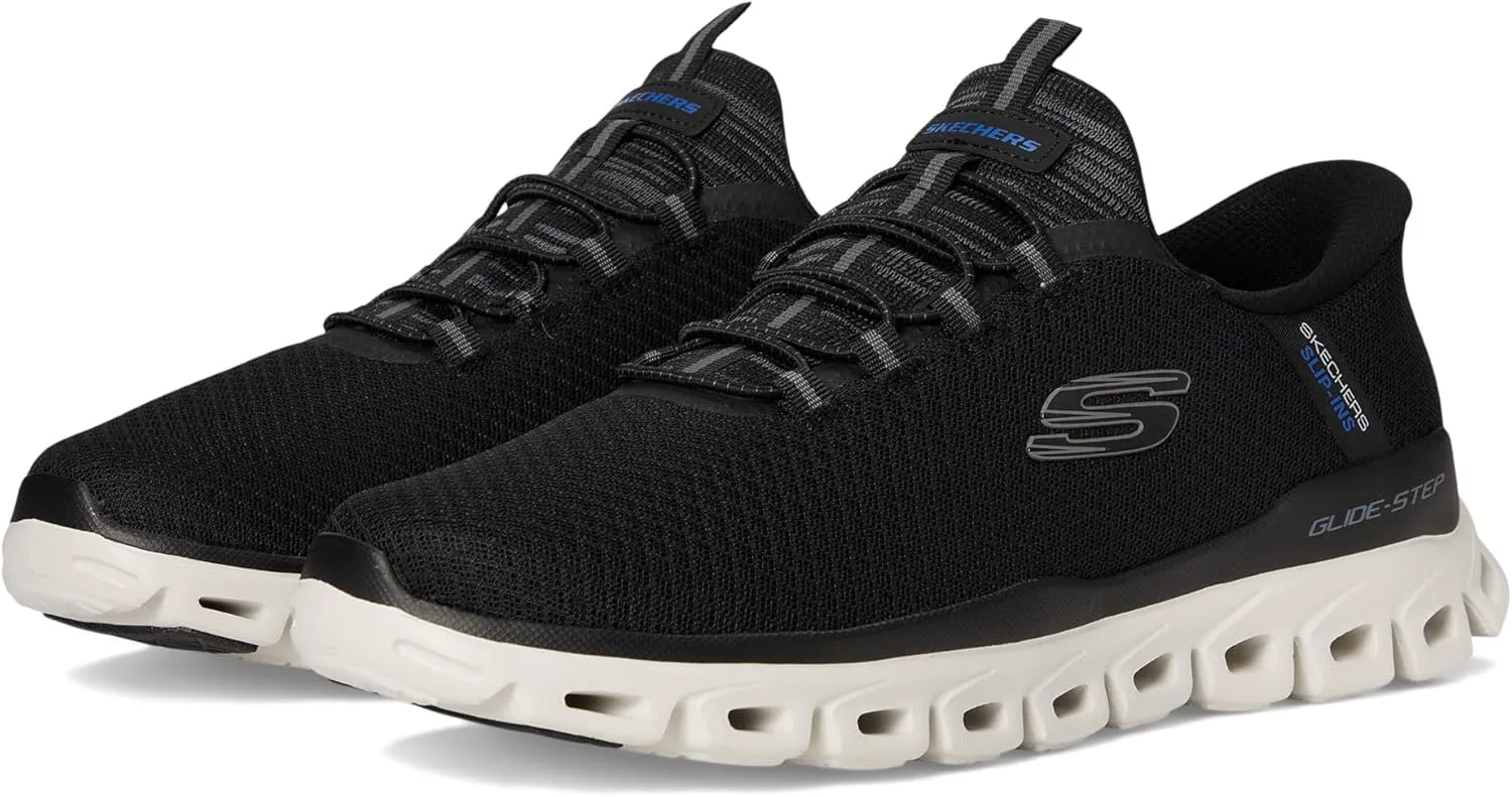 Мужские слипоны Skechers Glide-Step Noxus без шнурков, черный — фото 2