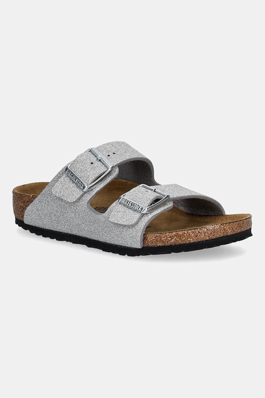 

Детские шлепанцы Arizona Birkenstock, серебряный