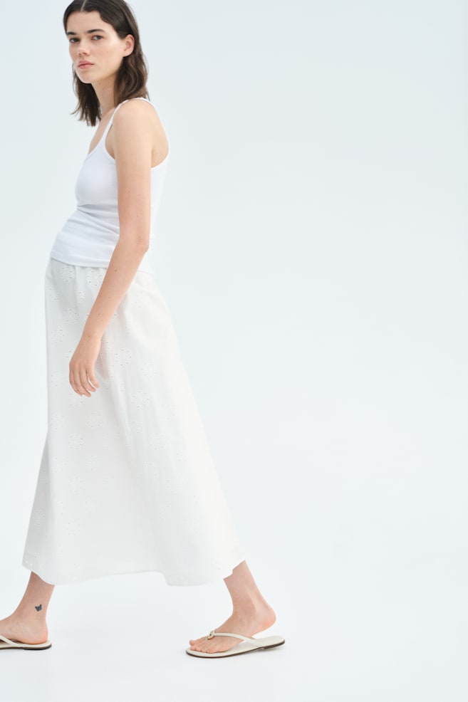 

Юбка для мам с вышивкой ришелье H&M, белый
