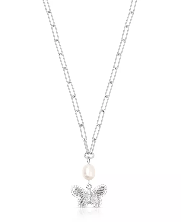 

Ожерелья из культивированного жемчуга в форме бабочки Ettika, silver